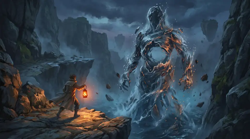 The Hollow Tide rising from a flooded ravine